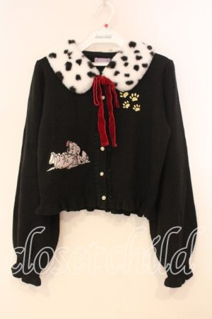 画像: axes femme kawaii / 101匹わんちゃんカーデ M クロ O-25-12-29-058-AX-TO-OW-OS