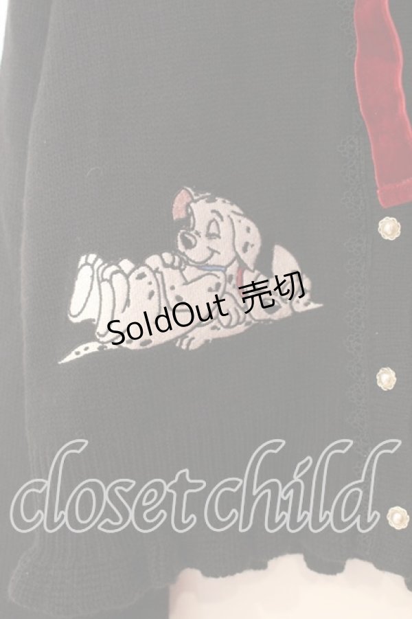 画像2: axes femme Kawaii / 101匹わんちゃんカーデ M クロ O-25-12-29-058-AX-TO-OW-OS (2)