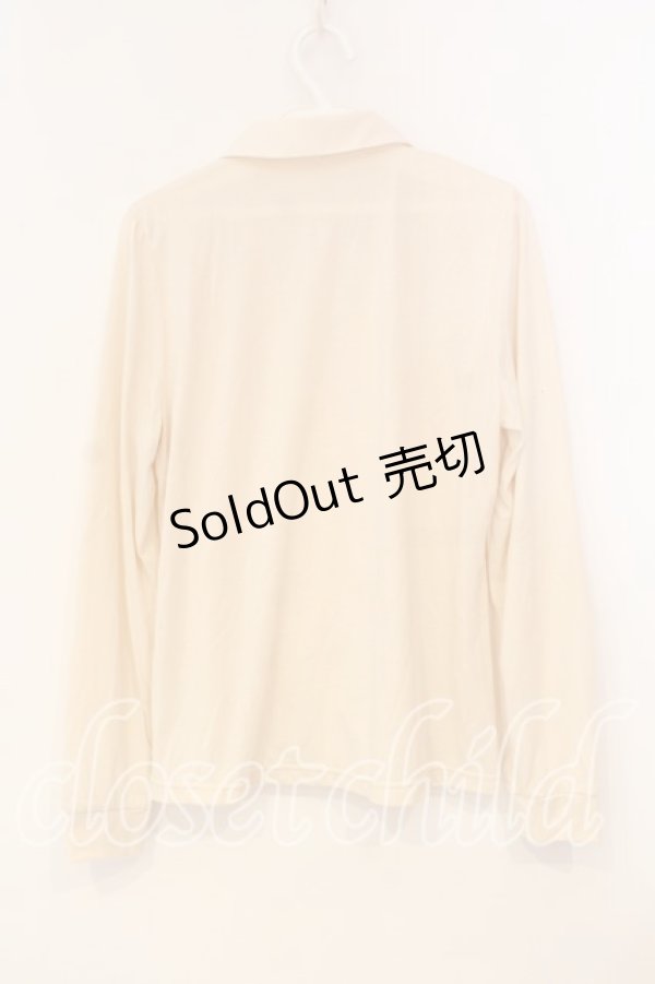 画像2: axes femme / フリル襟付きカットソー M キナリ O-25-12-29-061-AX-TO-OW-OS (2)