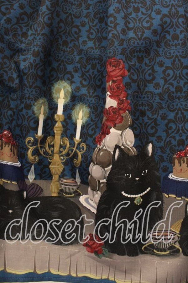 画像3: axes femme kawaii / 猫会ワンピース M グリーン（ブルー系） O-25-12-29-005-AX-OP-OW-OS (3)