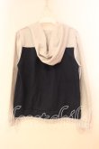 画像2: axes femme / レース切り替えパーカー M グレー×ネイビー O-25-12-29-071-AX-TO-IG-OS (2)