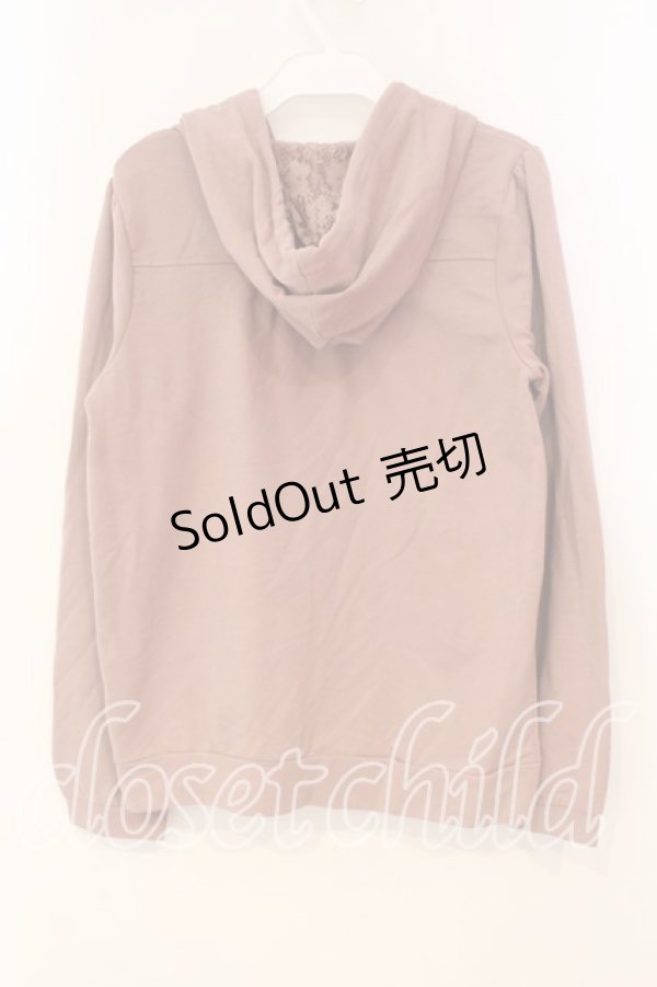 画像2: axes femme / 薔薇刺繍ショートパーカー  ピンク O-25-12-29-072-AX-TO-IG-OS (2)