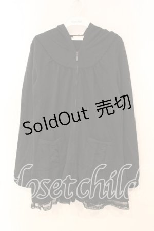 画像: axes femme / レースアップポケットパーカー m クロ O-25-12-29-073-AX-TO-IG-ZT0104P