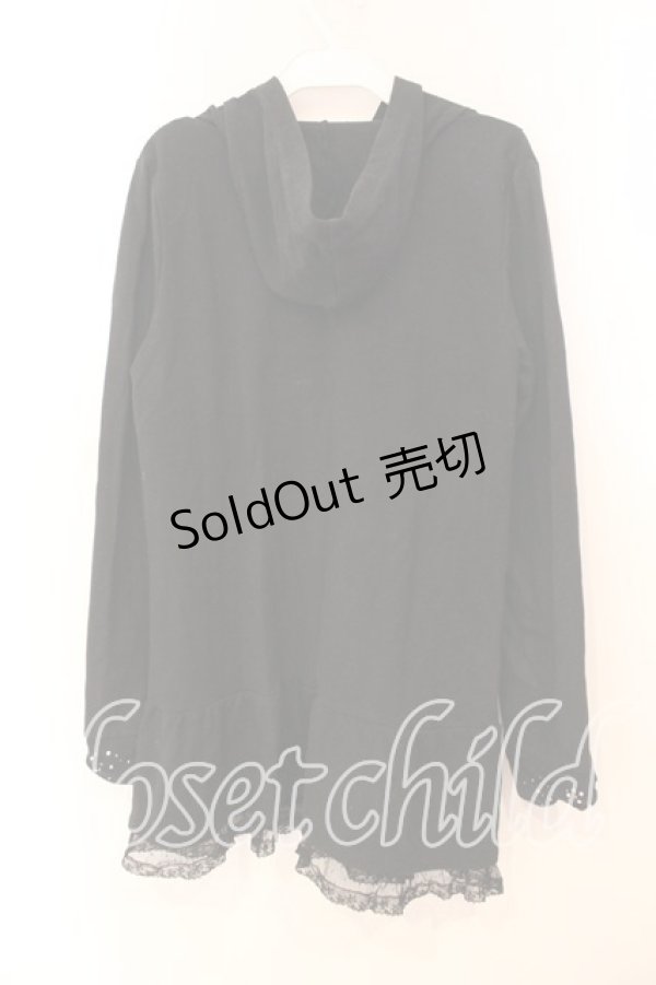 画像3: axes femme / レースアップポケットパーカー m クロ O-25-12-29-073-AX-TO-IG-ZT0104P (3)