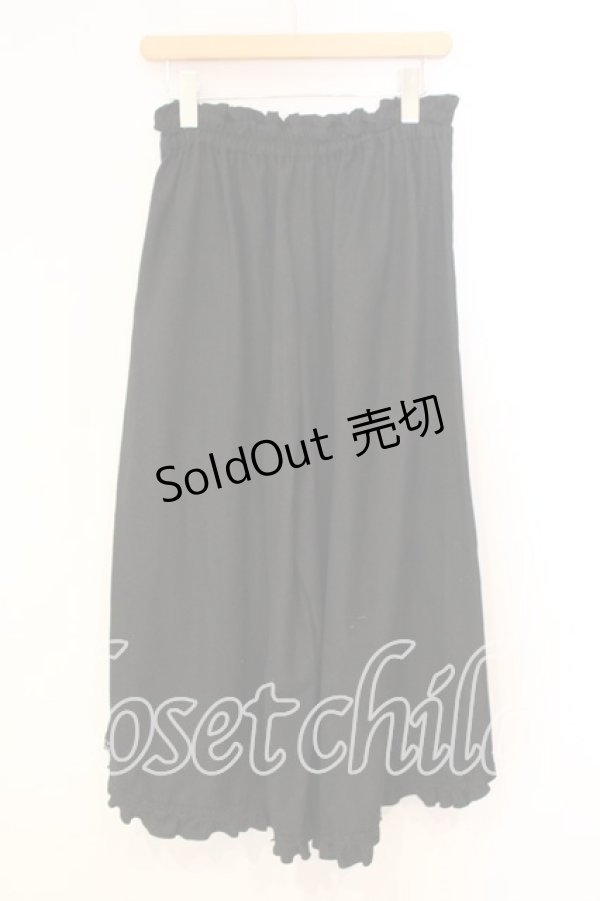 画像2: axes femme / 裾レースワイドパンツ  クロ O-25-12-29-074-AX-PA-IG-ZT496 (2)