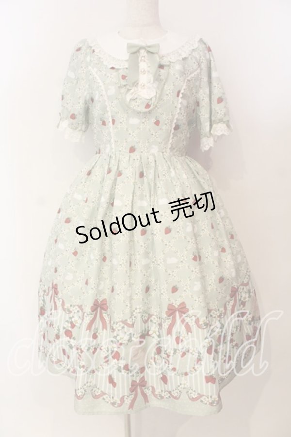 画像1: axes femme Kawaii / ベリーフィールズワンピース M グリーン O-25-12-29-006-AX-OP-OW-OS (1)