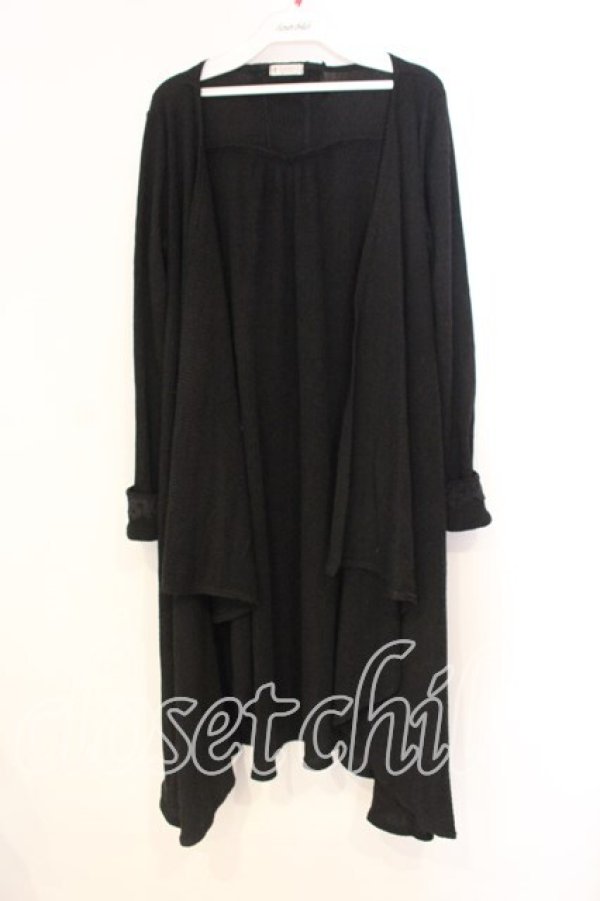 画像1: axes femme / 後ろレースアップトッパーカーディガン  クロ O-25-12-29-082-AX-TO-IG-OS (1)