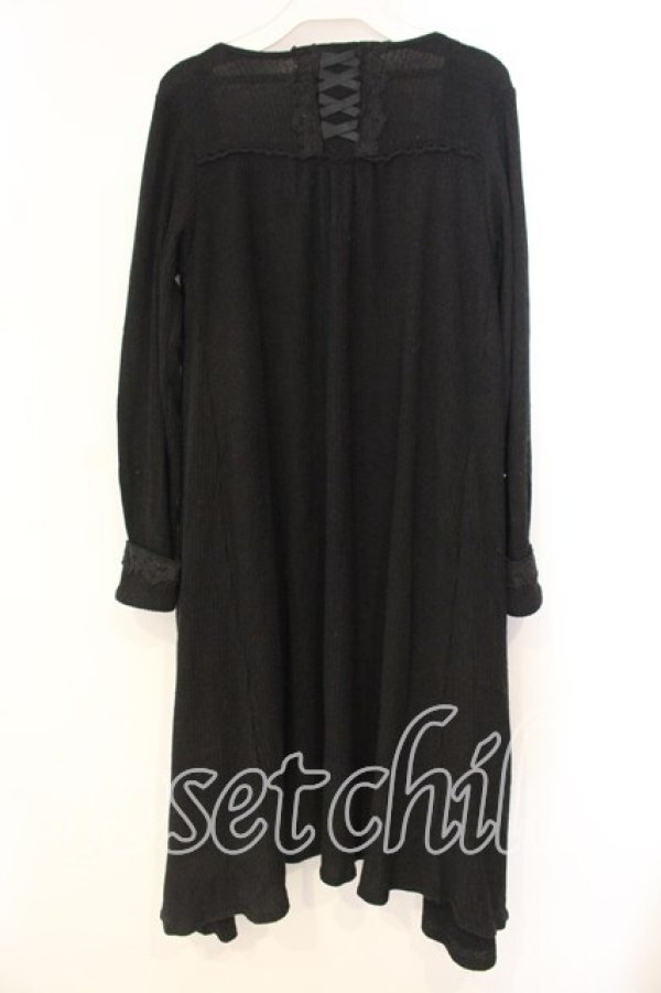 画像2: axes femme / 後ろレースアップトッパーカーディガン  クロ O-25-12-29-082-AX-TO-IG-OS (2)