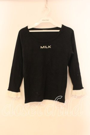 画像: MILK / ロゴトップス  クロ O-25-12-29-087-ML-TO-OW-OS