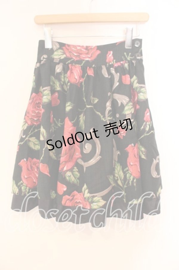 画像1: MILK / ロージーローズスカート  ブラックローズ O-25-12-29-090-ML-SK-OW-OS (1)