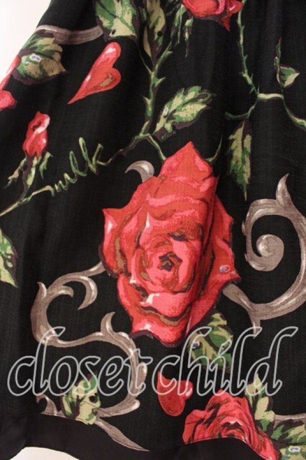 画像2: MILK / ロージーローズスカート  ブラックローズ O-25-12-29-090-ML-SK-OW-OS (2)