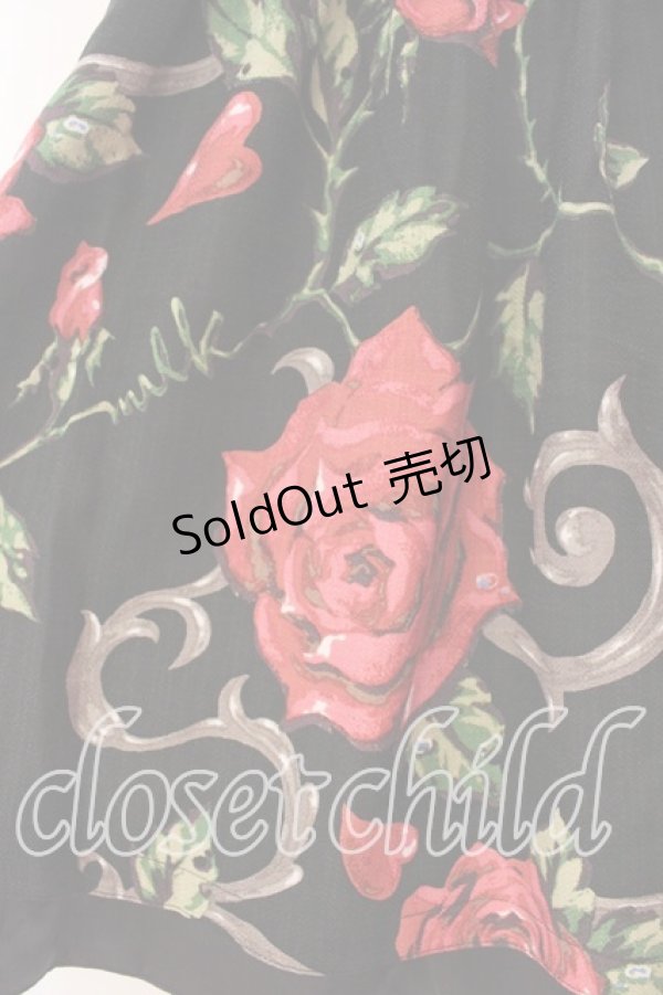 画像2: MILK / ロージーローズスカート  ブラックローズ O-25-12-29-090-ML-SK-OW-OS (2)