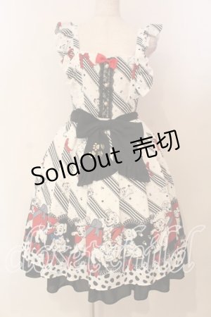 画像: axes femme kawaii / 101匹わんちゃん/ワンピース M シロ×クロ O-25-12-29-007-AX-OP-OW-OS