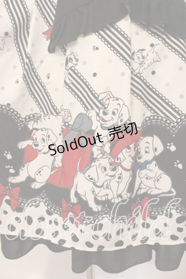 画像3: axes femme kawaii / 101匹わんちゃん/ワンピース M シロ×クロ O-25-12-29-007-AX-OP-OW-OS (3)