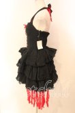 画像3: HELL CAT PUNKS / ガーゼ異素材ホルターワンピース  ブラック×レッド O-25-12-29-001-PU-OP-IG-OS (3)