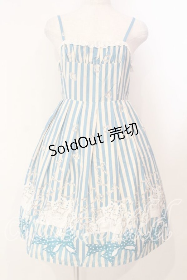 画像1: Emily Temple cute / Cookie pop ノースリーブワンピース  ブルー O-25-12-29-009-ET-OP-OW-OS (1)