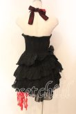 画像4: HELL CAT PUNKS / ガーゼ異素材ホルターワンピース  ブラック×レッド O-25-12-29-001-PU-OP-IG-OS (4)