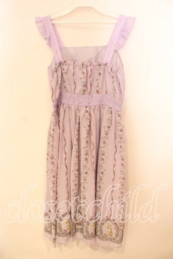 画像2: axes femme POETIQUE / ラビット苺柄ワンピース M ラベンダーピンク O-25-12-29-012-AX-OP-OW-OS (2)