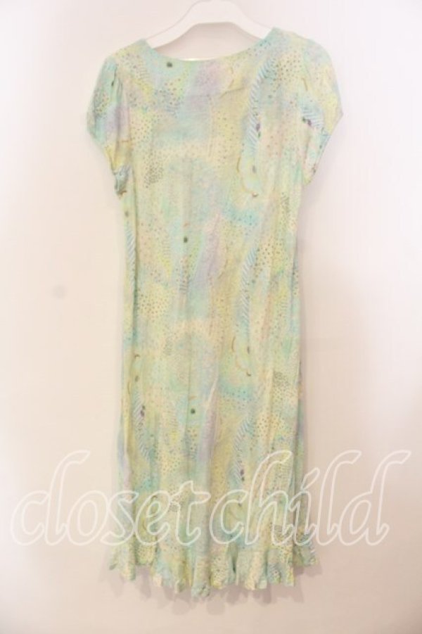 画像2: Franche Lippee / 総柄カットワンピース M グリーン O-25-12-29-014-LO-OP-OW-OS (2)
