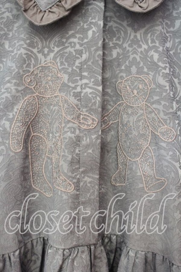 画像2: merry jenny / bearジャガードシャツワンピース F ブルー O-25-12-29-020-LO-OP-OW-OS (2)