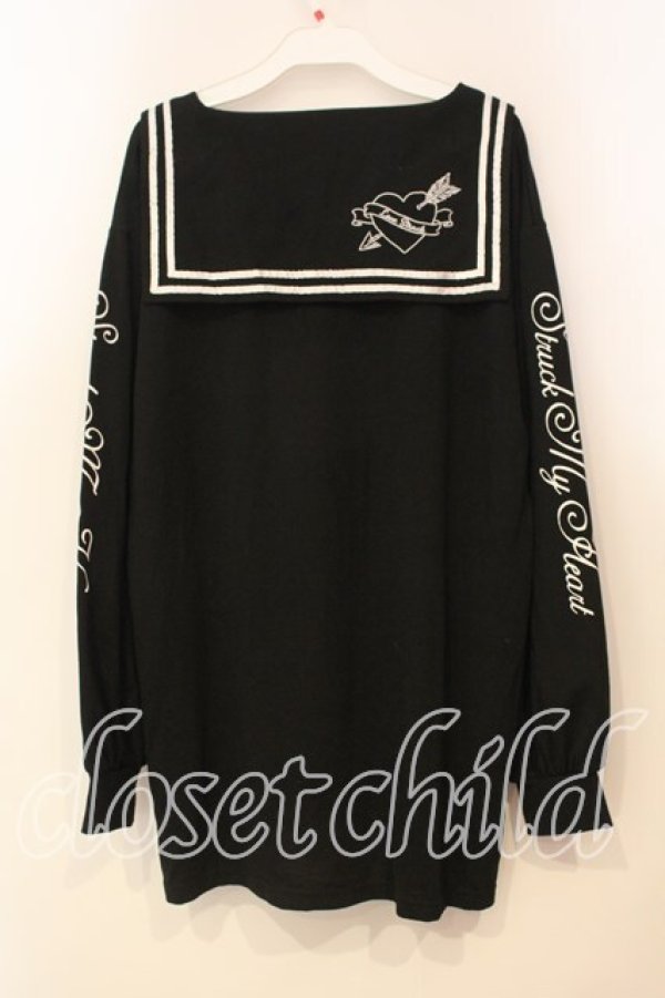 画像3: LISTEN FLAVOR / ハートベアセーラートップス F ブラック O-25-12-29-022-PU-TO-OW-OS (3)