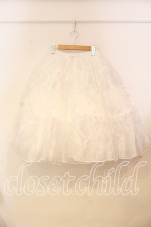 画像: axes femme kawaii / ミディオーガンジーパニエ M シロ O-25-12-29-023-AX-SK-OW-OS