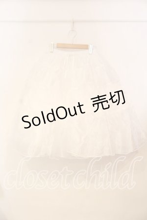 画像: axes femme Kawaii / ミディオーガンジーパニエ M シロ O-25-12-29-023-AX-SK-OW-OS