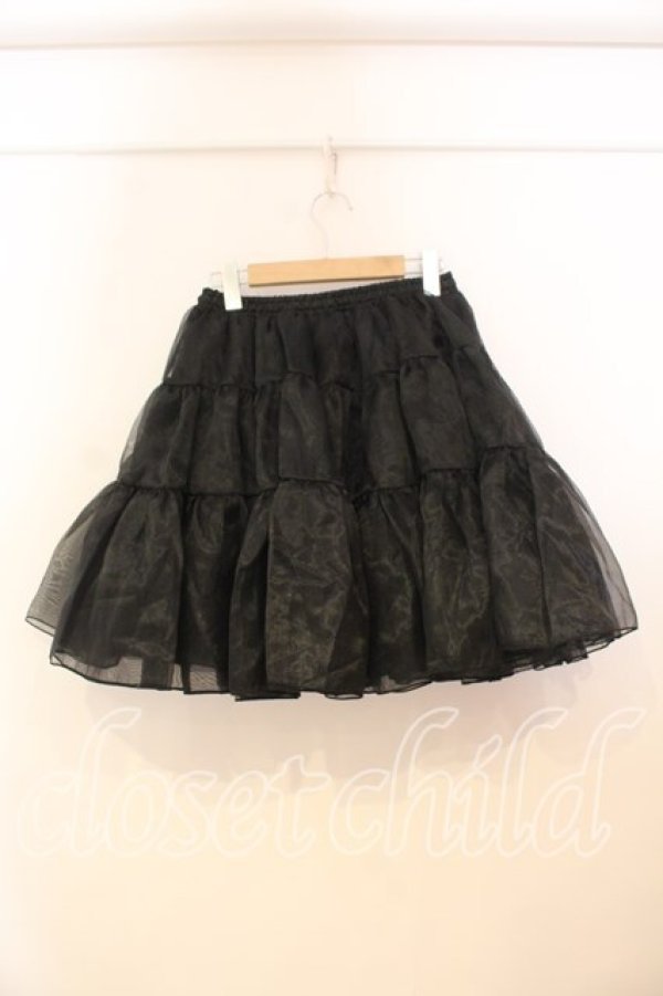 画像2: axes femme kawaii / オーガンジーパニエ M クロ O-25-12-29-024-AX-SK-OW-OS (2)