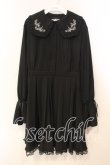 画像1: LISTEN FLAVOR / 月明かりのフリルワンピース F ブラック O-25-12-29-025-PU-OP-OW-OS (1)