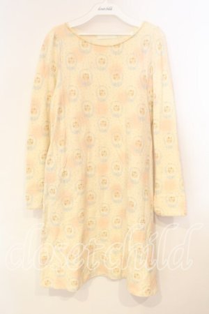 画像: Franche Lippee / がまぐちねこワンピース M ミルク O-25-12-29-027-LO-OP-OW-OS