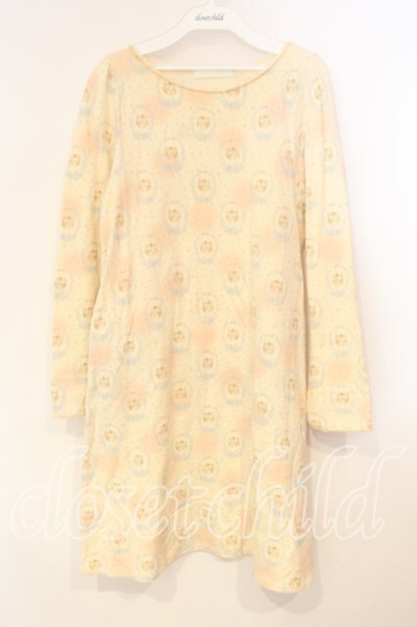 画像1: Franche Lippee / がまぐちねこワンピース M ミルク O-25-12-29-027-LO-OP-OW-OS (1)