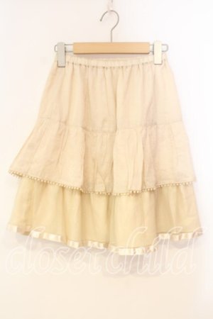 画像: Emily Temple cute / ラメチュール切り替え水玉スカート  アイボリー O-25-12-29-030-ET-SK-OW-OS