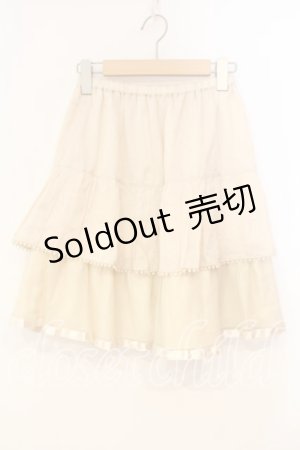 画像: Emily Temple cute / ラメチュール切り替え水玉スカート  アイボリー O-25-12-29-030-ET-SK-OW-ZT393