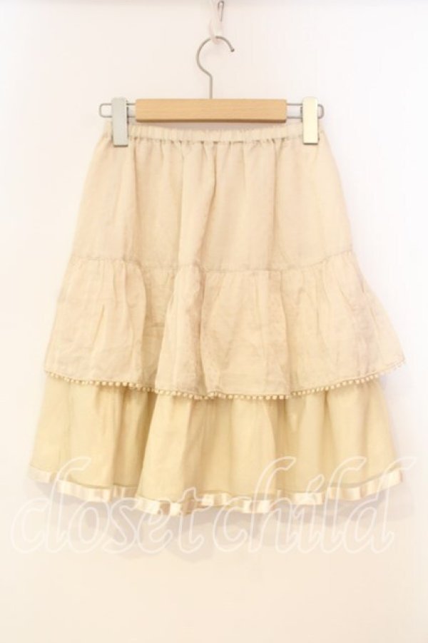 画像2: Emily Temple cute / ラメチュール切り替え水玉スカート  アイボリー O-25-12-29-030-ET-SK-OW-OS (2)