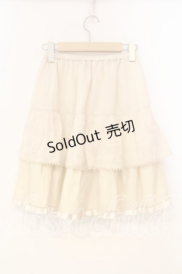 画像2: Emily Temple cute / ラメチュール切り替え水玉スカート  アイボリー O-25-12-29-030-ET-SK-OW-ZT393 (2)