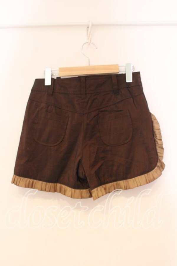 画像2: Emily Temple cute / プチリボンサテンショートパンツ  ブラウン O-25-12-29-031-ET-PA-OW-OS (2)