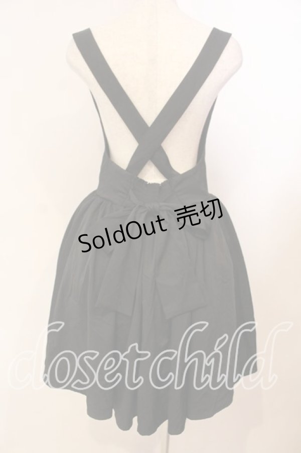 画像3: Amavel / リボンボタンスペンダースカート  ブラック O-25-12-29-003-CA-SK-IG-OS (3)