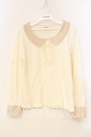 画像: Emily Temple cute / ラメベロア付カットソーブラウス  アイボリー O-25-12-29-034-ET-TO-OW-OS