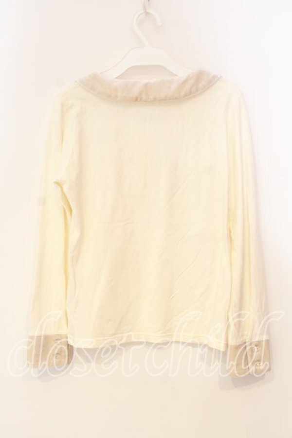 画像3: Emily Temple cute / ラメベロア付カットソーブラウス  アイボリー O-25-12-29-034-ET-TO-OW-OS (3)