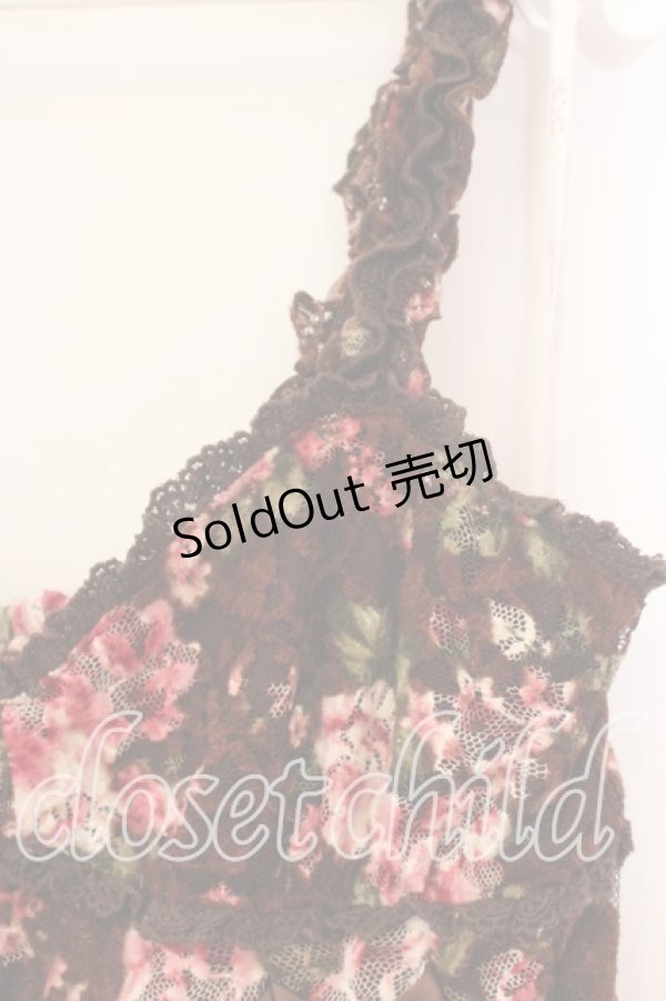 画像2: LIZ LISA / 起毛レースレースアップワンピース  ブラウン O-25-12-30-034-LO-OP-IG-OS (2)