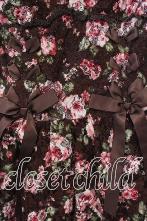 画像3: LIZ LISA / 起毛レースレースアップワンピース  ブラウン O-25-12-30-034-LO-OP-IG-OS (3)