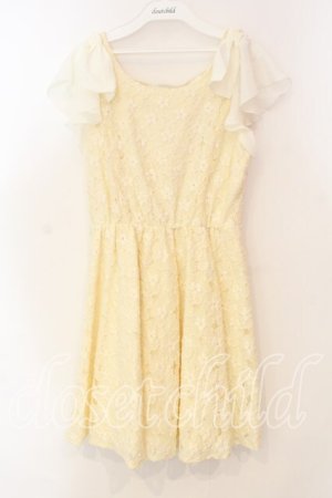 画像: LODISPOTTO / 花レースシフォンフリルワンピース  アイボリー O-25-12-30-036-LO-OP-IG-OS