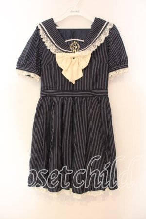 画像: Secret Honey / ストライプセーラーワンピース 2 コン O-25-12-30-004-CA-OP-YM-ZT358