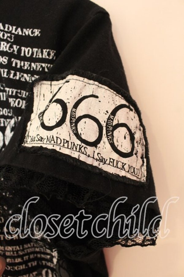 画像3: MAD / プリントねこみみ半袖パーカー  ブラック O-25-12-30-041-PU-TO-IG-OS (3)