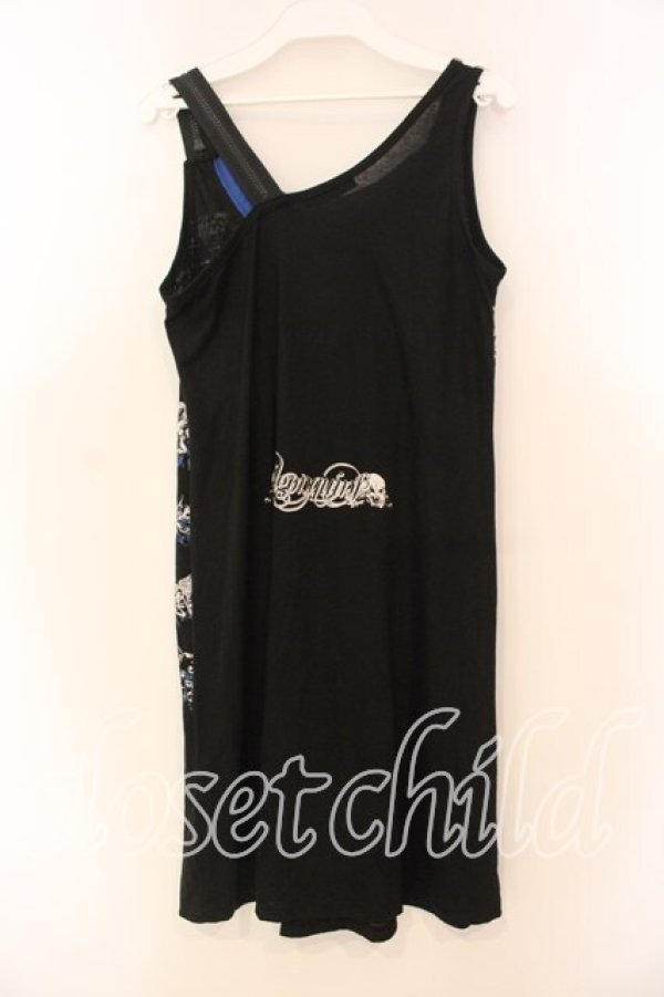 画像3: ALGONQUINS / スカルボーダーロングタンクトップ  ブラック×ブルー×ホワイト O-25-12-30-043-AL-TO-IG-OS (3)