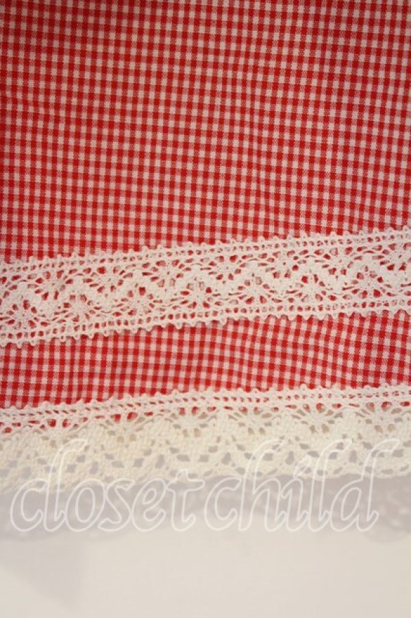 画像2: PEACE NOW / ツートーンギンガムスカート M レッド O-25-12-30-045-PU-SK-IG-OS (2)