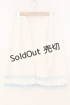 画像: ACDC RAG / パンダチャイナ レッグウォーマー  ホワイト×サックス O-25-12-30-048-PU-ZA-IG-OS