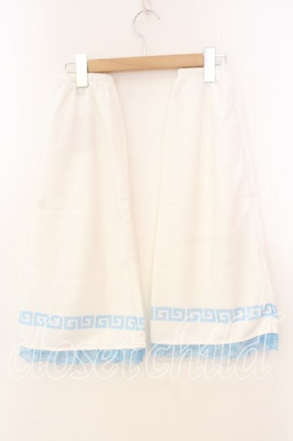 画像2: ACDC RAG / パンダチャイナ レッグウォーマー  ホワイト×サックス O-25-12-30-048-PU-ZA-IG-OS (2)