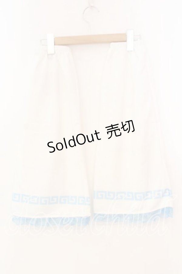 画像2: ACDC RAG / パンダチャイナ レッグウォーマー  ホワイト×サックス O-25-12-30-048-PU-ZA-IG-OS (2)