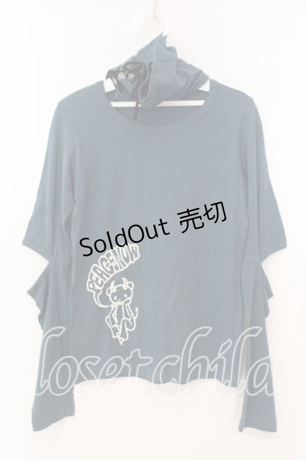 画像1: PEACE NOW / カットハイネックカットソー  ターコイズ O-25-12-30-049-PU-TO-IG-OS (1)